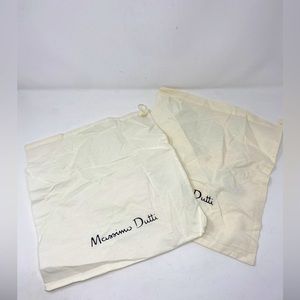 2 new Massimo Dutti white dust bags 13x14